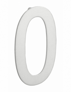 Numero civico 0 in acciaio inox 304, altezza 100 mm, con distanziatori – THIRARD