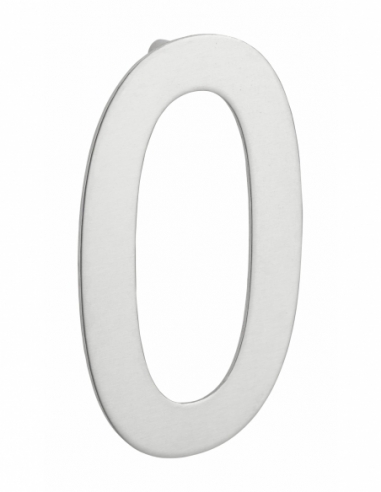Numero civico 0 in acciaio inox 304, altezza 100 mm, con distanziatori – THIRARD