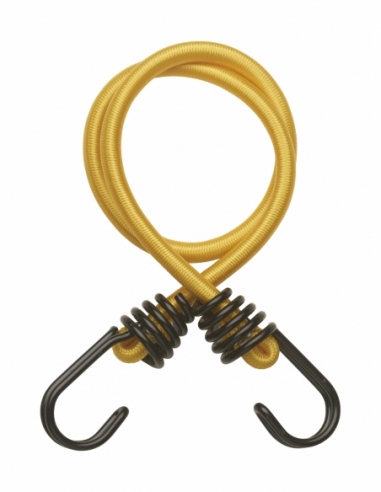 Set di 2 tenditori in gomma con ganci, 8mmx60cm, giallo - THIRARD