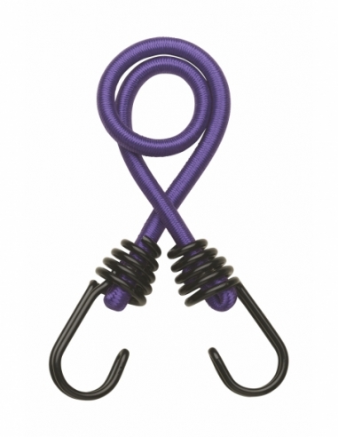 Set di 2 tenditori elastici Ø 8 mm x 45 cm con gancio, viola – THIRARD
