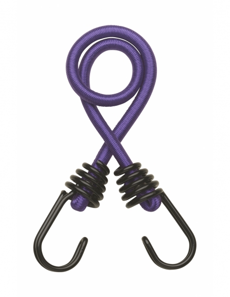 Set di 2 tenditori elastici Ø 8 mm x 45 cm con gancio, viola – THIRARD