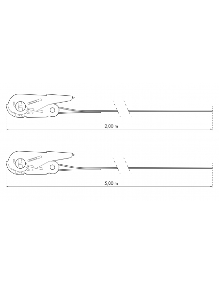 Set di 4 cinghie a cricchetto, rosse (3mx2 e 5mx2) - THIRARD