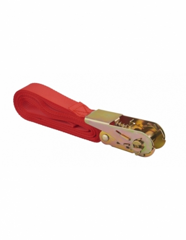 Cinghia di serraggio 5 m con cricchetto, rossa, 25 mm – THIRARD