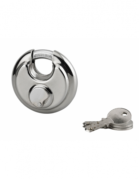 Lucchetto Astra Key, acciaio inossidabile, interno, arco in acciaio, 70mm, 3 chiavi - THIRARD