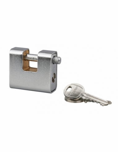 Lucchetto LAND blindato 60 mm in acciaio, arco in acciaio, 3 chiavi – THIRARD