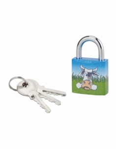 Lucchetto Mucca 6, acciaio, interno, arco in acciaio, 30 mm, 3 chiavi – THIRARD