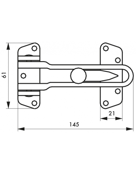Vista aggiuntiva 1 di Apriporta di sicurezza per porta d'ingresso, a leva 145 mm, nichelato – THIRARD