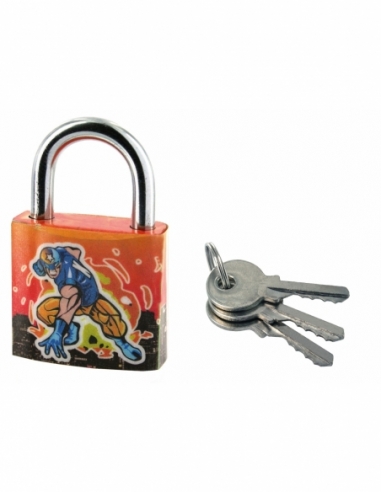 Lucchetto Explocom Extra Lock, acciaio, interno, arco in acciaio, 30mm, 3 chiavi - THIRARD