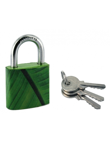 Lucchetto Green Idea Banana, acciaio, interno, arco in acciaio, 30 mm, 2 chiavi – THIRARD