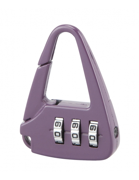 Lucchetto a combinazione triangolare Nomad, 3 cifre, interno, arco in acciaio, 30 mm – THIRARD