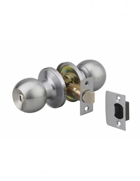 Serratura con scrocco per WC, cromo opaco, asse regolabile 60/70 mm – THIRARD