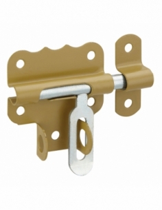 Chiusura a chiavistello per porta, bloccabile, acciaio, Ø 7.5mm bronzo - THIRARD