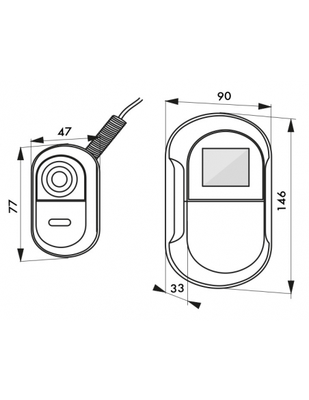 Spioncino digitale connesso, finitura argento – THIRARD