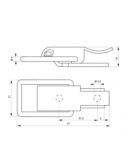 Vista aggiuntiva 2 di Chiusura a leva H 70 mm – THIRARD