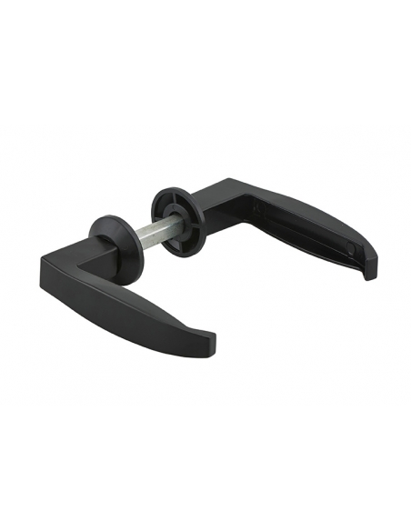Maniglia nera in metallo, quadro 8 mm, per serratura porte, cancelli, vani tecnici – THIRARD