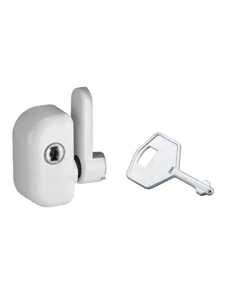 Chiusura per finestre o porte, con chiave, laccata bianca – THIRARD