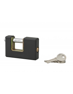 Lucchetto ACERA rettangolare 75 mm con arco in acciaio cementato, 3 chiavi – SERRUPRIX