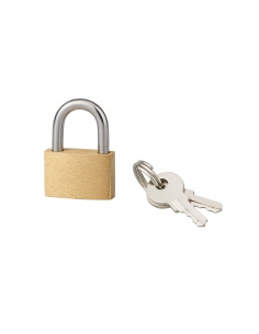Lucchetto BASIC con chiave, base 25 mm, arco in acciaio, 2 chiavi – SERRUPRIX