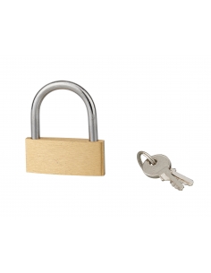 Lucchetto BASIC con chiave, base 45 mm, arco in acciaio, 2 chiavi – SERRUPRIX