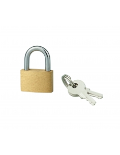 Lucchetto BASIC con chiave, base 20 mm, arco in acciaio, 2 chiavi – SERRUPRIX
