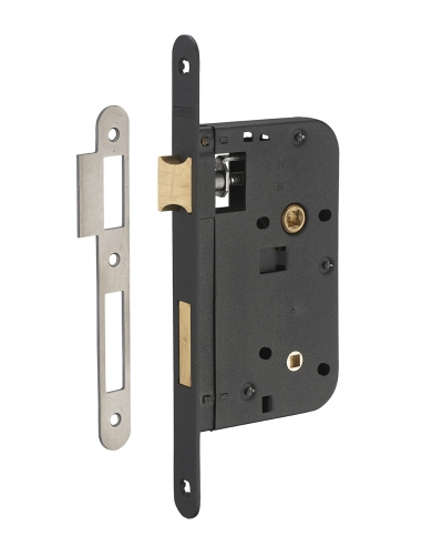 Serratura da incasso per WC, asse 60 mm, frontale nero – THIRARD