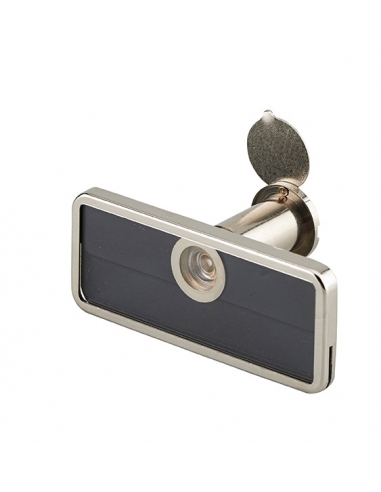Spioncino ottico 170° in ottone cromato con piastra larga – THIRARD