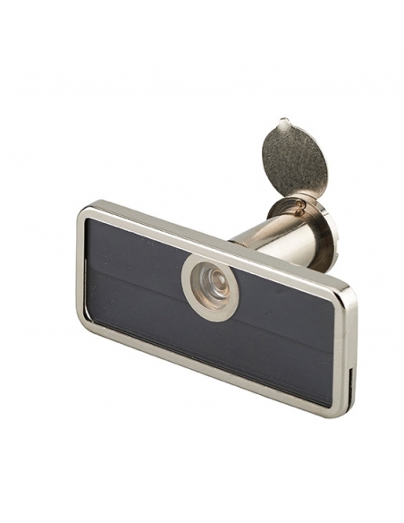 Spioncino ottico 170° in ottone cromato con piastra larga – THIRARD