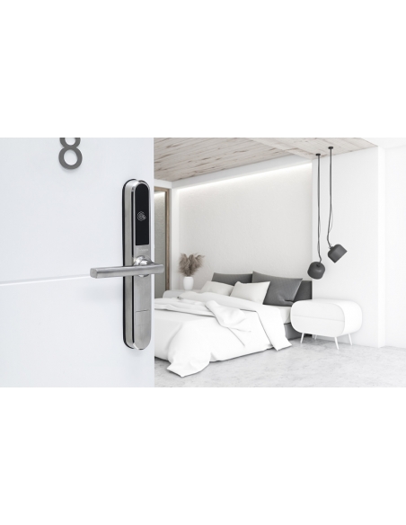 Maniglia elettronica per Hotel, smart lock Room - Finitura Argento - INTELOCK