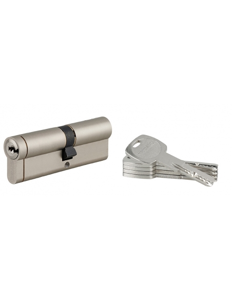 Cilindro europeo Transit 1 45 x 55 mm, nichelato, funzione emergenza, 5 chiavi – THIRARD