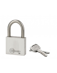 Lucchetto in acciaio inox 50 mm, 2 chiavi reversibili – THIRARD