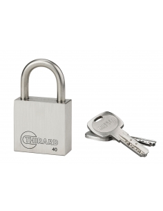 Lucchetto in acciaio inox 40 mm, 2 chiavi reversibili – THIRARD