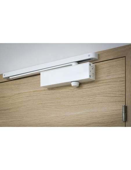 Vista aggiuntiva 1 di Chiudiporta spingiporta automatico idraulico, portata 60kg, Design Forza 3, bianco, antivandalismo