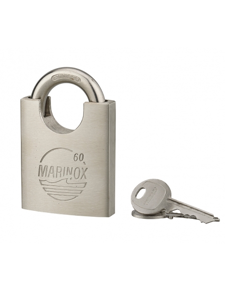 Lucchetto MARINOX 60 mm in acciaio inox nautico con arco alto – THIRARD