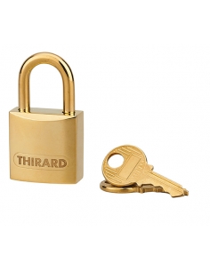 Lucchetto a chiave Lu x e, ottone, interno, arco in ottone, 20 mm, ottone lucido, 2 chiavi – THIRARD
