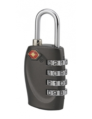 Lucchetto TSA 30 mm a combinazione di 4 cifre, arco in acciaio nichelato – THIRARD