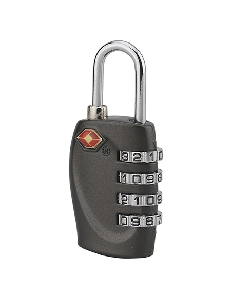 Lucchetto TSA 30 mm a combinazione di 4 cifre, arco in acciaio nichelato – THIRARD