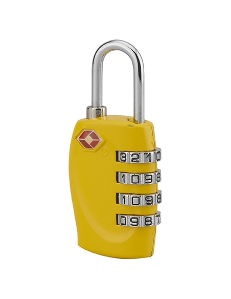 Vista aggiuntiva 4 di Lucchetto TSA 30 mm a combinazione di 4 cifre, arco in acciaio nichelato – THIRARD