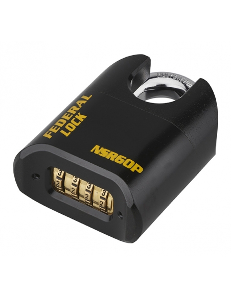 Lucchetto SRP 60 mm ad alta sicurezza con combinazione, arco protetto, nero – THIRARD