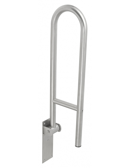 Maniglione bagno disabili, barra ausilio pieghevole, acciaio inox 304 cromato, 70cm, Diametro Ø 32mm, - THIRARD