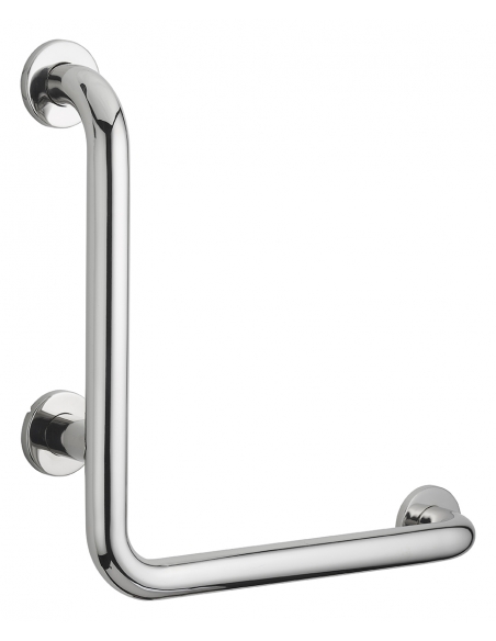 Maniglione bagno disabili, barra di ausilio angolare, 90° 400x400mm, diametro Ø 32mm, acciaio inox 304 cromato lucido - THIRARD