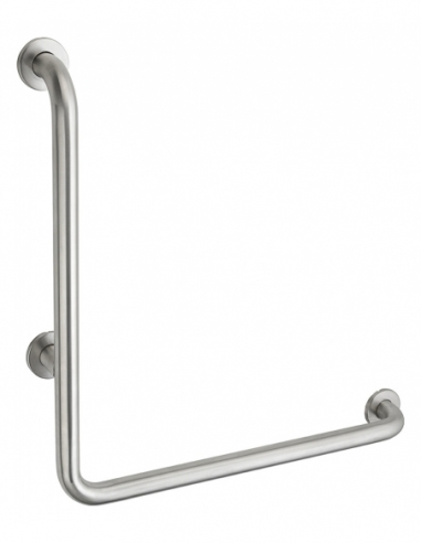 Maniglione bagno disabili, barra di ausilio angolare, 90° 400x400mm, diametro Ø 32mm, acciaio inox 304 satinato - THIRARD