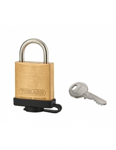 Lucchetto 40 mm con rivestimento protettivo e arco in acciaio inox Ø 5 mm – THIRARD