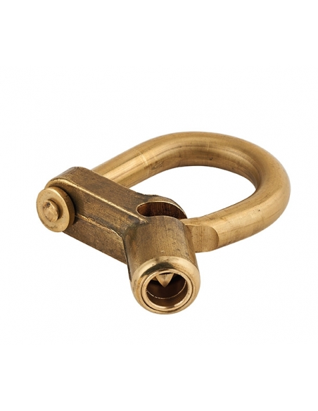 Vista aggiuntiva 1 di Lucchetto 29 C con tallone piegato, arco in ottone, chiave triangolare 5 mm – THIRARD