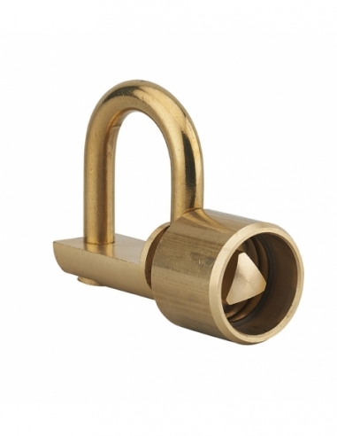 Lucchetto con tallone dritto, arco in ottone, chiave triangolare 14 mm – THIRARD