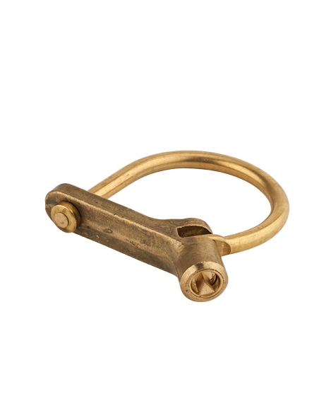 Vista aggiuntiva 1 di Lucchetto 629 C GM con tallone piegato, arco in ottone, chiave triangolare 5 mm – THIRARD