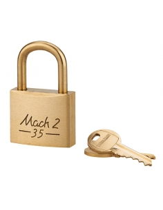 Lucchetto MACH 2 35 mm, corpo e arco in ottone, 2 chiavi – THIRARD