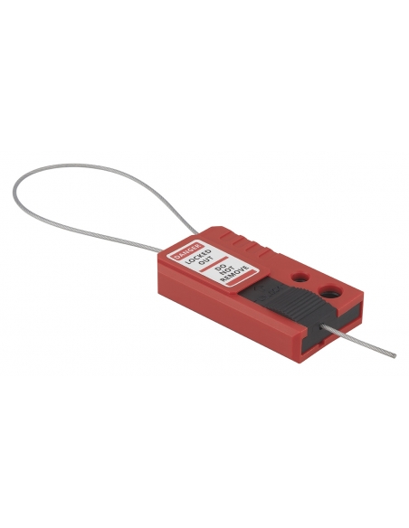 Cavo di blocco in acciaio Mini Ø1,5mm X 0,5m, lucchettabile, Lockout Tagout LOTO - THIRARD