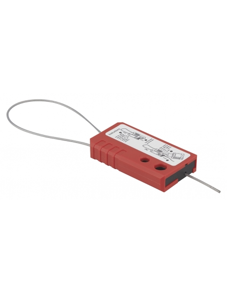 Cavo di blocco in acciaio Mini Ø1,5mm X 0,5m, lucchettabile, Lockout Tagout LOTO - THIRARD