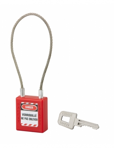 Lucchetto con cavo da 240 mm, Ø 3 mm – THIRARD