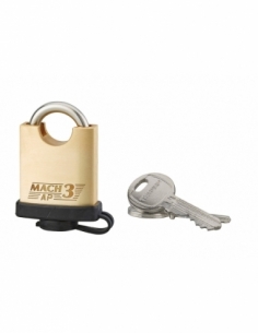 Lucchetto MACH 3 40 mm, arco alto inox Ø 6 mm, rivestimento PVC, 3 chiavi – THIRARD
